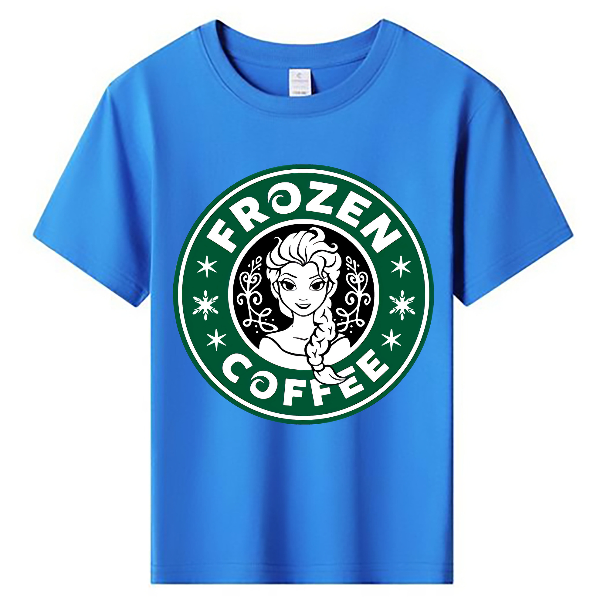 （画像用） アナと雪の女王 アンナ エルサ Frozen Anna Elsa 綿100％キッズTシャツ（フロントプリント）